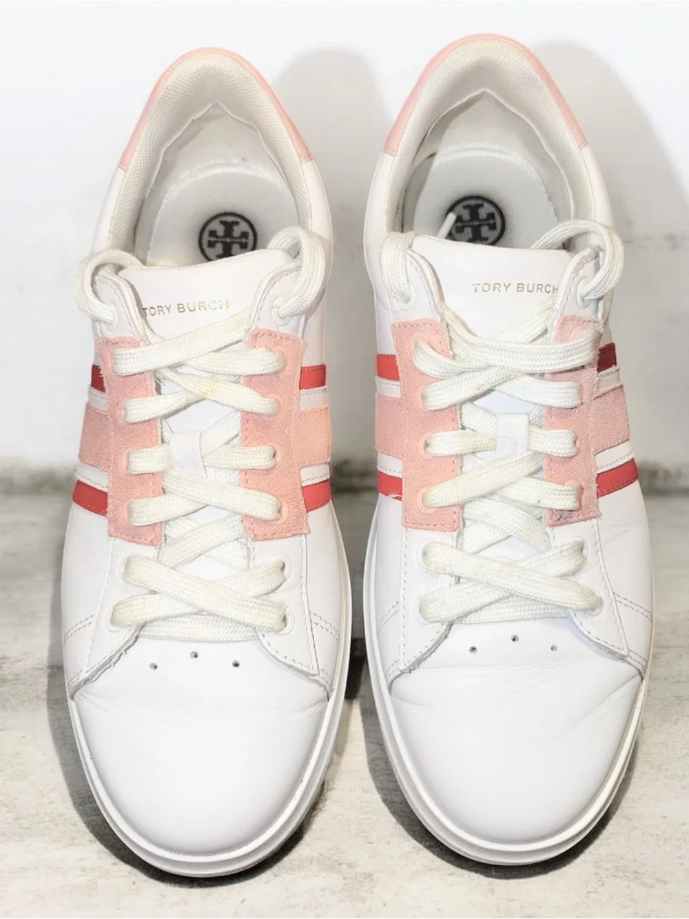 Tory Burch Howell T-Saddle Court Sneakers Size 9.5